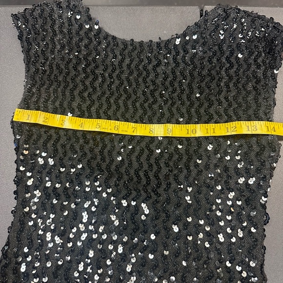 Black Sequin Embellished Maxi Dress - Picture 6 of 8